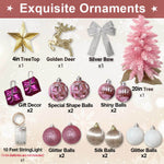 2ft Tabletop Artificial Mini Christmas Tree, Flocked Snow; Ornaments, Home & Office