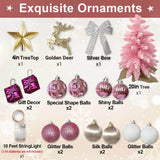2ft Tabletop Artificial Mini Christmas Tree, Flocked Snow; Ornaments, Home & Office