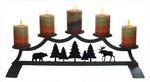 Moose - Fireplace Pillar Decorative Pine Tree Candle Holder