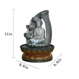 11inch Buddha Fountain Fengshui Indoor Tabletop Decorative Waterfall Kit, Submersible Pump.