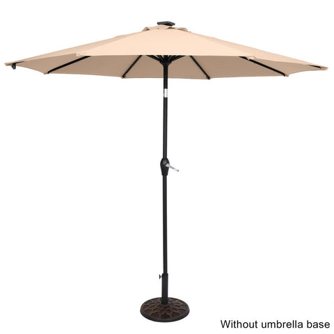 9FT Light Umbrella Waterproof Folding Sunshade Top Color (base not included)