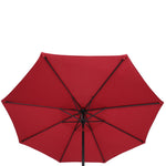 9FT Central Umbrella Portable Waterproof Folding Sunshade,Beach, Camping,Garden, Backyard, Pool,Deck, Wine Red