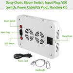 LED Grow Light 1000W 380-800nm Plant Grow Light With Bloom and Veg Dimmer Dual Chips Full Spectrum Grow Lamp