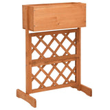 Garden Trellis Raised pedestle Planter Orange 17.7"x11.8"x29.1" Solid Firwood