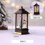 Santa Claus Snowman Lantern Light Merry Christmas Decor For Home