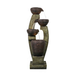 40inches Tall Modern Outdoor Fountain - Garden Fountain Contemporary Design for Garden, Patio Decor