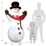 6 Feet Inflatable Christmas Snowman LED Lights Blow Up Outdoor Decoration