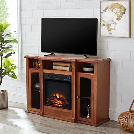 Electric Fireplace TV Stand Storage Shelf Cabinet for Living Room