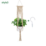 Macrame Plant Hangers with Hooks jute Rope Braided Hanging Planter Baskets