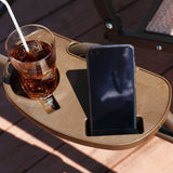 3 Person Patio Swing Seat with Drink Trays, Adjustable Canopy, Patio, Garden, Poolside, Balcony