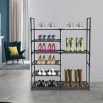 6 Tier Shoe Rack Fabric Tower Towel Storage Organizer Cabinet