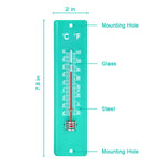 Gardtech Vertical Outdoor Thermometer with Double Scale,7.8 inch Wall Temperature for Garden,Greenhouse