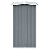 Garden Log Storage Shed Galvanized Steel 67.7"x35.8"x60.6" Gray