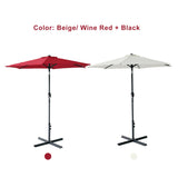 Outdoor Patio Table Market Beach Umbrella, Push Button Tilt 360 Degree, Rotation crank, Garden, Deck, Backyard, Pool