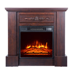 ZOKOP SF103-18G HA203-32 32 inches Wood Brown electric Fireplace Cabinet 1400W Single Color, Small Remote