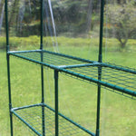 56" W x 56" D x 76" H, Walk in Outdoor Plant Gardening Greenhouse 2 Tiers 8 Shelves, Anchors Included