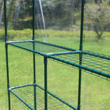 56" W x 56" D x 76" H, Walk in Outdoor Plant Gardening Greenhouse 2 Tiers 8 Shelves, Anchors Included