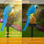 Solar Powered Parrot Garden Light IP65 Waterproof LED Landscape Decorative Lawn Lamp