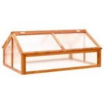 Greenhouse Cold Frame Box Brown 44.8"x31.4"x19.6" Firwood