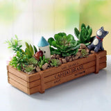 Wood Planter Box Garden Yard Micro Landscape Flower Succulent Container Plant Pot