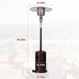 Outdoor Gas Heater, Portable Heater, 88 Inches Tall Premium Standing Patio Heater, With Auto Shut Off And Simple Ignition System, Wheels And Base Reservoir RT