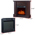 ZOKOP SF103-18G HA203-32 32 inches Wood Brown electric Fireplace Cabinet 1400W Single Color, Small Remote