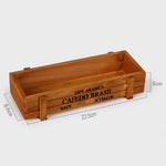 Wood Planter Box Garden Yard Micro Landscape Flower Succulent Container Plant Pot