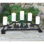 Moose - Fireplace Pillar Decorative Pine Tree Candle Holder