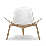 Carl Hanson Danish Shell Cowhide style pattern Wood Modern Chair - GardenDecorNmore.com