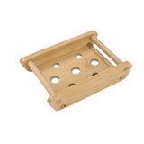 Wooden Natural Bamboo Soap Dish Tray Holder Storage Container - GardenDecorNmore.com