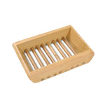 Wooden Natural Bamboo Soap Dish Tray Holder Storage Container - GardenDecorNmore.com