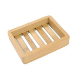 Wooden Natural Bamboo Soap Dish Tray Holder Storage Container - GardenDecorNmore.com