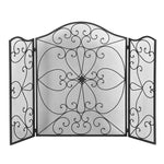 Retro Wrought Iron Casting Fireplace Screen - GardenDecorNmore.com