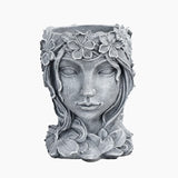 Modern Statue Goddess Flower Pots Resin Girl Head Succulent Handmade Decor - GardenDecorNmore.com