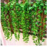 7.5 ft. Long Artificial Plants Green Ivy Leaves  Fake Foliage Decoration - GardenDecorNmore.com