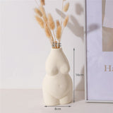 Resin Female Body Torso Art Ceramic Plants Flower Pot Vase Planter - GardenDecorNmore.com