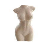 Body Torso Art Deco Statue Bust Nude Female Flower Bud Vase Planter Pot - GardenDecorNmore.com