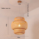 Modern bamboo hand woven Chandelier dining room Light Rattan lantern chandelier Art lamp - GardenDecorNmore.com