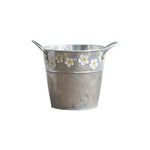 Embossed Metal Watering Can Flower Herb Pot Vase Storage Bucket - GardenDecorNmore.com