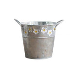 Embossed Metal Watering Can Flower Herb Pot Vase Storage Bucket - GardenDecorNmore.com