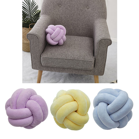 Soft woven Ball Cushion Knotted Pillow Sofa Chair kids Bed Throw Pillow