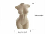 Body Torso Art Deco Statue Bust Nude Female Figure Flower Boho Bud Vase