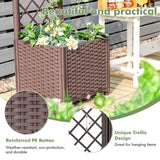 Garden Raised Bed with Trellis and Self Watering System Anthracite planter box