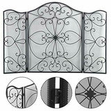 Retro Wrought Iron Casting Fireplace Screen