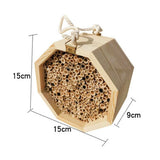 Creative Wooden Garden Tube Bee Hive Hotel House Mating nesting Box Habitat - GardenDecorNmore.com