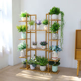 Bamboo Plant Frame Multi-Storey, Balcony Flower Indoor Living Room Decoration 6 floors 12 seats